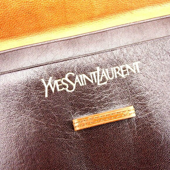 Saint Laurent Long Bird Place Pattern Line With Beige Leather Used - Picture 7 of 8